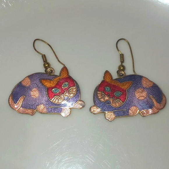 Lot of Vintage Cat Earrings - Picture 3 of 7